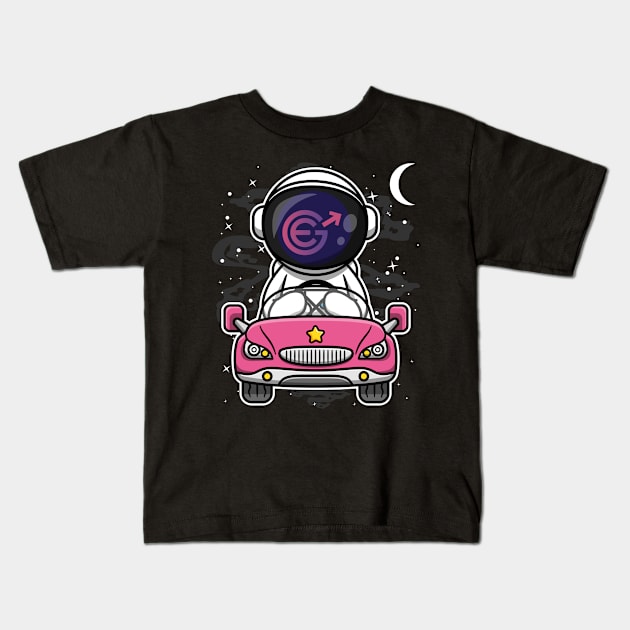 Astronaut Car Evergrow Crypto EGC Coin To The Moon Crypto Token Cryptocurrency Wallet Birthday Gift For Men Women Kids Kids T-Shirt by Thingking About